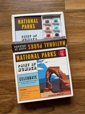 National Parks Paint by Number Kit – Complete Craft Set w/ Book & Paints- New!